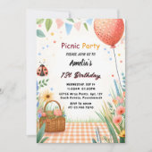 Dag Meisjes Liefde Bug Picknick Polka Dot 1e Verja Kaart (Voorkant)