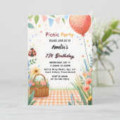 Dag Meisjes Liefde Bug Picknick Polka Dot 1e Verja Kaart (Staand voorkant)