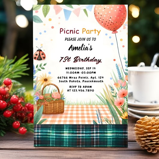 Dag Meisjes Liefde Bug Picknick Polka Dot 1e Verja Kaart