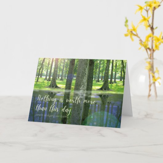 Dag met Goethe - Zonlicht en Bossen Kaart (Gele Bloem)