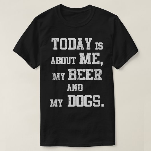 Dag met honden en bier t-shirt (Design voorkant)