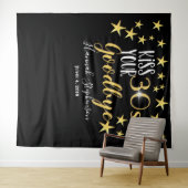 dag met je 30'tje vaarwel foto prop virtueel feest wandkleed (In Situ (horizontaal))