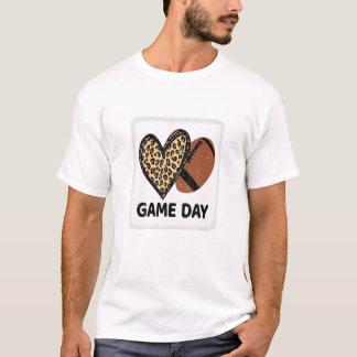 Dag met Leopard Heart Football T-shirt