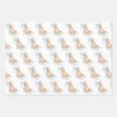 Dag Miss Hallo Mrs Vrijgezellenfeest White Inpakpapier Vel (Voorkant 3)