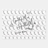 Dag Miss Hallo Mrs Vrijgezellenfeest White Inpakpapier Vel (Voorkant)