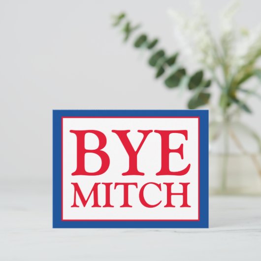 Dag Mitch McConnell Senate Stemming Blauwe Verkiez Briefkaart (Staand voorkant)