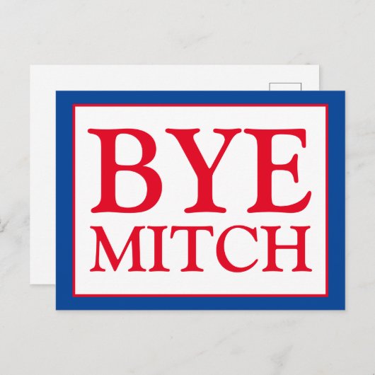 Dag Mitch McConnell Senate Stemming Blauwe Verkiez Briefkaart (Voorkant / Achterkant)
