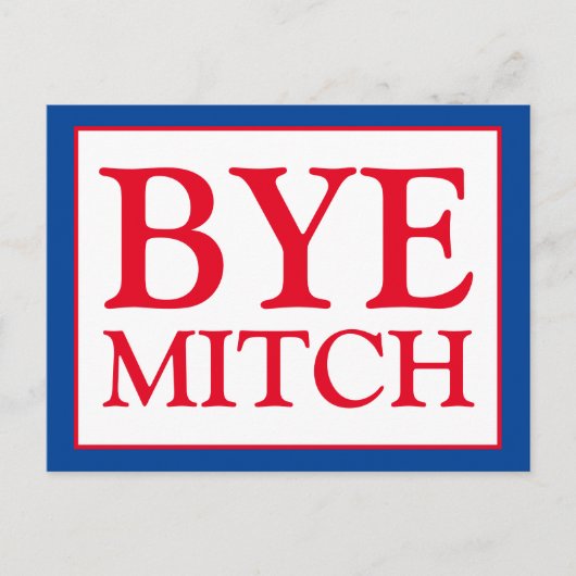 Dag Mitch McConnell Senate Stemming Blauwe Verkiez Briefkaart (Voorkant)