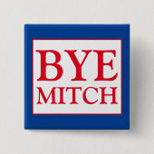 Dag Mitch McConnell Senate Stemming Blauwe Verkiez Vierkante Button 5,1 Cm (Voorkant)