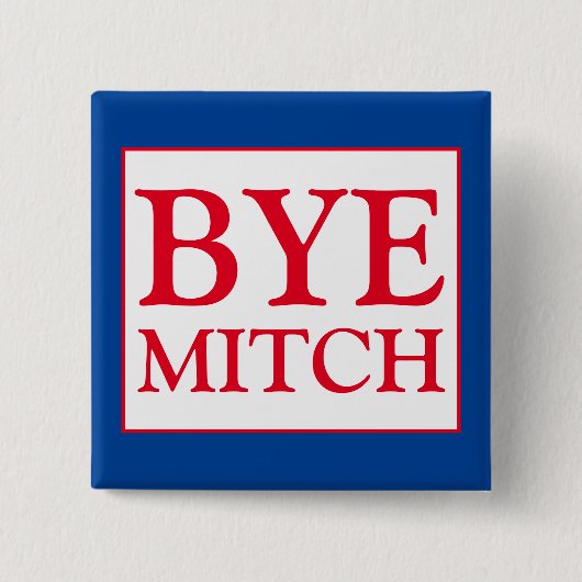 Dag Mitch McConnell Senate Stemming Blauwe Verkiez Vierkante Button 5,1 Cm (Voorkant)