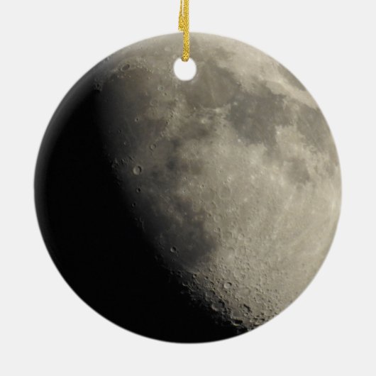 Dag Moon en Night Moon Kerstmis Keramisch Ornament (Achterkant)