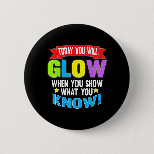 Dag Motivatie Testing Shirten voor Vrouwelijke Ler Ronde Button 5,7 Cm