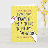 Dag na Dog, gooi je poten in de lucht! Kaart (Gele Bloem)