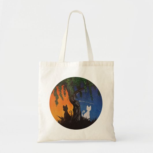 Dag/Nachtkatten Tote Bag (Voorkant)