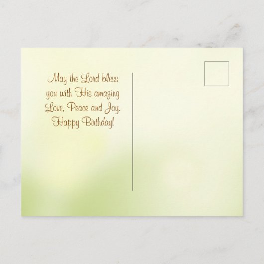 Dag, nummers 6:24-26, Lord Bless You, Tulips Briefkaart (Achterkant)