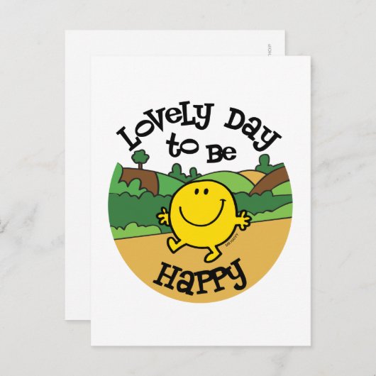 Dag om Mr Happy te zijn Briefkaart (Voorkant / Achterkant)