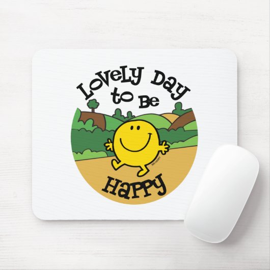 Dag om Mr Happy te zijn Muismat (Met muis)