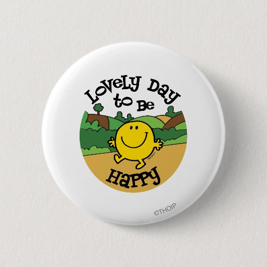 Dag om Mr Happy te zijn Ronde Button 5,7 Cm (Voorkant)