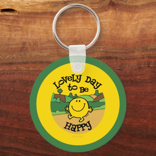 Dag om Mr Happy te zijn Sleutelhanger (Achterkant)