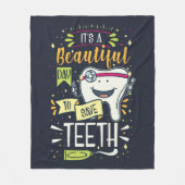 Dag om Tanden te redden Tand Hygienist Fleece Deken (Voorkant)