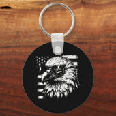 Dag ontwerp voor 4 juli Patriottische Mannen Boys Sleutelhanger (Voorkant)