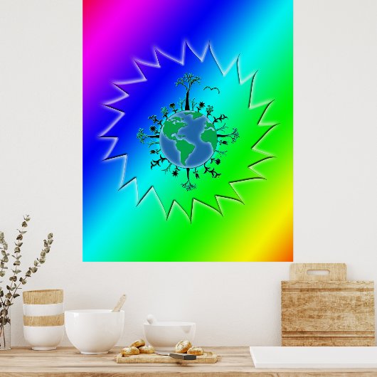 Dag op Aarde ~ Burst Poster (Keuken)