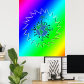 Dag op Aarde ~ Burst Poster (Thuiskantoor)