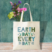 Dag op aarde elke dag - bespaar de planeet tote bag