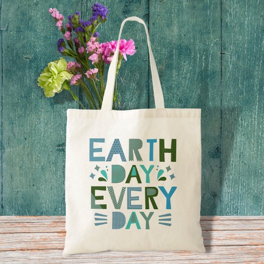 Dag op aarde elke dag - bespaar de planeet tote bag