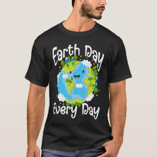 Dag op aarde elke dag sparen onze planeet groen t-shirt