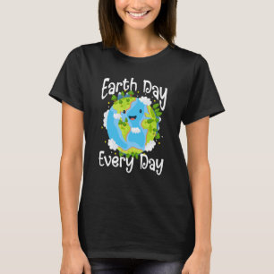 Dag op aarde elke dag sparen onze planeet groen t-shirt