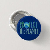 Dag op aarde Iedere dag Bescherm de planeet Ronde Button 3,2 Cm (Voorkant /achterkant)