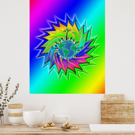 Dag op Aarde ~ Zonnebarst Poster (Keuken)