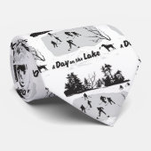 Dag op de Lake Pond Hockey Stropdas (Opgerold)