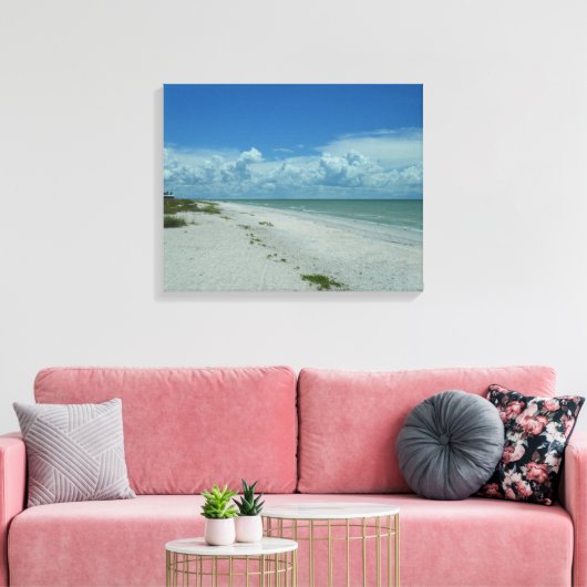 Dag op een tropisch strand canvas afdruk (Insitu (Woonkamer))
