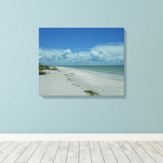 Dag op een tropisch strand canvas afdruk (Insitu (Houten vloer))