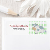 DAG OP HET BOERDERIJ KOE AFDRUKBARE ADRESETIKETTEN ETIKET (Insitu)