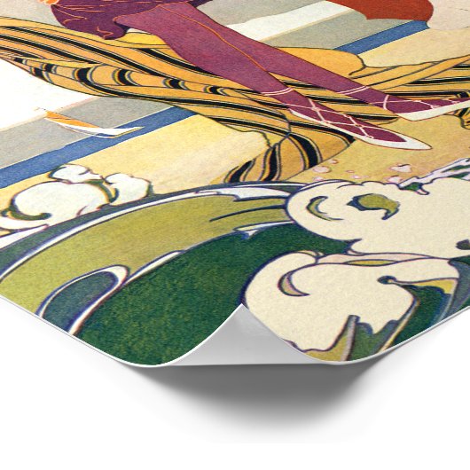 Dag op het strand 1915 poster (Hoek)