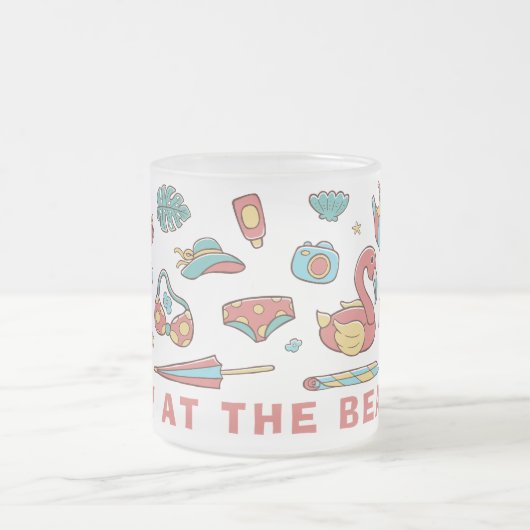 Dag op het strand - 2025 matglas koffiemok (Center)