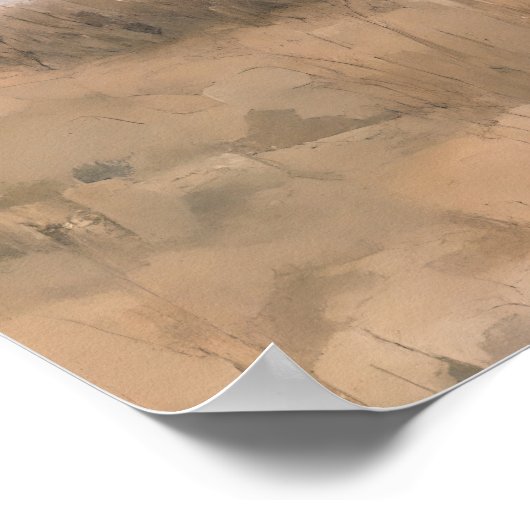 Dag op het strand - kunst - olieverschildering poster (Hoek)