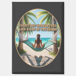 Dag op het strand magneet