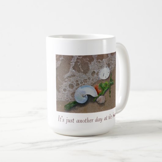 Dag op het strand mok (Voorkant rechts)