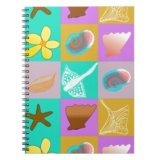 Dag op het strand thema notitieboek (Voorkant)