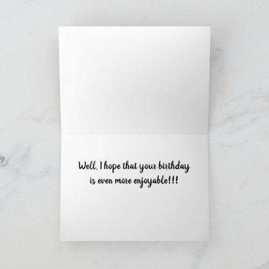 *DAG OP HET STRAND* VERJAARDAG WENSEN KAART (Binnen)