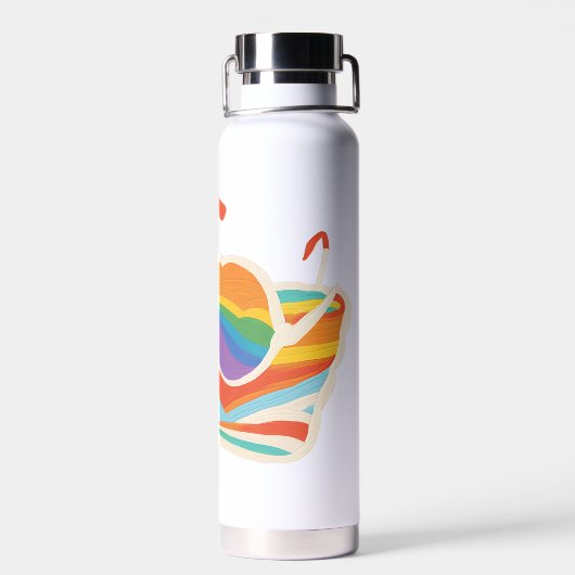 dag op het strand waterfles (Achterkant)