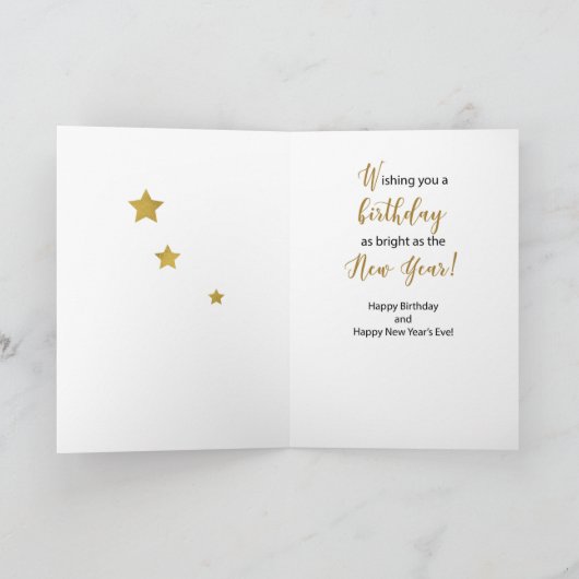 Dag op nieuwjaarsdag van de Eve Star Shine Gold Kaart (Binnen)