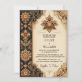 Dag Paleis Hindi Henna Mehndi Indiase stijl bruilo Kaart (Voorkant)