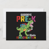 Dag Pre K Hallo Kindergarten T Rex School Kaart (Voorkant)