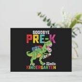 Dag Pre K Hallo Kindergarten T Rex School Kaart (Staand voorkant)