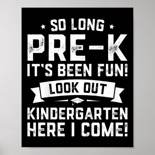Dag Pre-k kleuterschool Hier kom ik Afstuderen Poster (Voorkant)